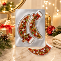 Patchs de gel rafraîchissants et hydratants pour les yeux, forme personnalisée, scintillants, pour les fêtes de Noël – Cadeau de beauté de Noël