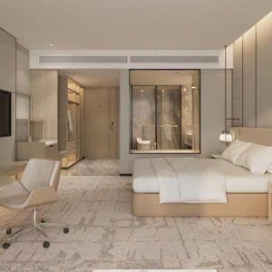 Muebles de Dormitorio Modernos de Madera Maciza para Hotel Cinco Estrellas, Estilo Panel, Personalizados Directamente de Fábrica para Sala de Estar y Dormitorio - Product Image 2