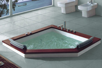 Luxueuse baignoire à jets en acrylique personnalisée à prix de gros bain de massage à remous 2 personnes bain SPA intégré