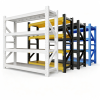 Système d'étagères de stockage industriel en acier métallique réglables sans boulons, capacité 200 kg/étagère, pour entrepôt