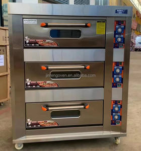 Endüstriyel <span class=keywords><strong>3</strong></span> güverte ekmek fırını/elektrikli fırın pizza fırını/ticari gaz pişirme fırını ekmek ve kek için - Product Image 2