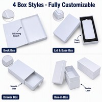 Boîtes d'emballage pour téléphones portables et étuis de protection – Boîte blanche avec couvercle et base pour téléphones mobiles
