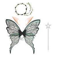 Ailes de papillon paillettes étoile bâton baguette oreilles d'elfe ailes de fée Halloween carnaval fête Costume ailes de fée pour femmes adultes