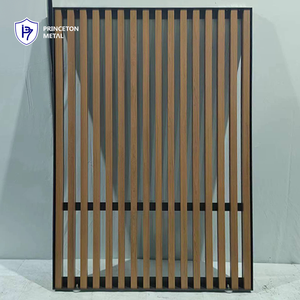 Pantalla de listón deslizante con aspecto de madera de aluminio sin soldadura de <span class=keywords><strong>Princeton</strong></span> - Product Image 2