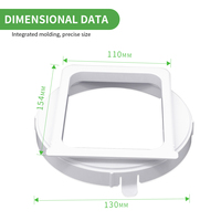 Kit d'adaptateur de tuyau d'évacuation carré pour climatiseur portable, pièces de climatiseur, usage domestique, marque RJ, matériau ABS, écologique