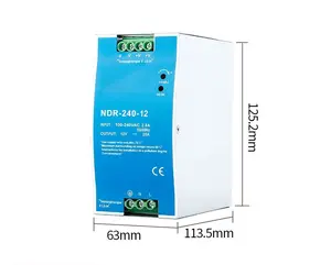 Adaptor daya AC DC seri rail, konverter catu daya tanpa sakelar bisa disesuaikan 12V 24V 10A 20A Din rail series 240W SMPS 20v 4.5a