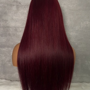 Perruque frontale en cheveux humains 100 % naturels, demi-perruque en dentelle, vente en gros - Product Image 5