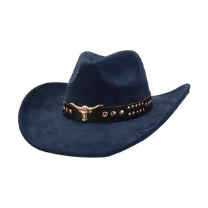2025 nuevo sombrero de vaquero de gamuza banda para la Cabeza de Vaca Otoño <span class=keywords><strong>Invierno</strong></span> hombres mujeres colorido fiesta Jazz sombrero - Product Image 5