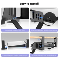 Support de rangement en alliage d'aluminium pour organisateur de bureau avec support de serrage pour PS5/PS5 Slim Desktop-Gestion et entretien des câbles