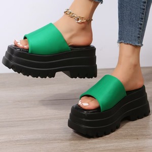 Sandales compensées à plateforme pour femmes, à semelle épaisse, à bout ouvert, nouvelle collection été, modèle export - Product Image 2