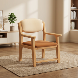 Modern Wooden <b>Armchair</b> Padding Solid Back Design For Living Room Home Furniture Scandinavian Style Leisure Chair - Product Image 3