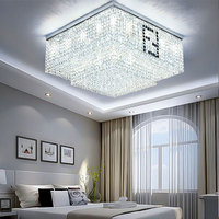 Lampes de plafond carrées modernes, lustre en cristal de luxe pour la maison, salon, salle à manger, chambre à coucher, hall d'hôtel