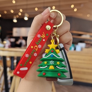 Nhà Máy Trực Tiếp Giáng Sinh Kỳ Nghỉ <span class=keywords><strong>Keychain</strong></span> 3D Mềm Cao Su Móc Chìa Khóa Biểu Tượng Tùy Chỉnh Silicone Vòng Chìa Khóa - Product Image 4