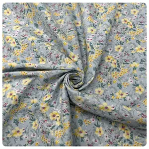 150gsm printed 30s twill Rayon 64% Nylon 32% Spandex 4% Bengaline fabric for lady shirt