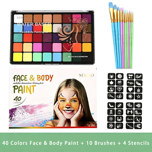 Kit de <span class=keywords><strong>peinture</strong></span> faciale d'Halloween 40 couleurs, maquillage corporel tendance mat, <span class=keywords><strong>peinture</strong></span> <span class=keywords><strong>gouache</strong></span> non toxique - Product Image 4