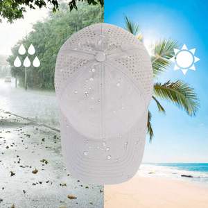 Casquette de baseball unisexe en nylon à séchage rapide, découpée au laser, 6 panneaux, imperméable, toile sportive, formelle, métal – Vente en gros fabricant - Product Image 4