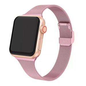 Les dernières tendances de la mode s'appliquent à la montre Iwatch 8/7/se/6/5/4321 Milanini avec bracelet en acier, au style métallique. - Product Image 4
