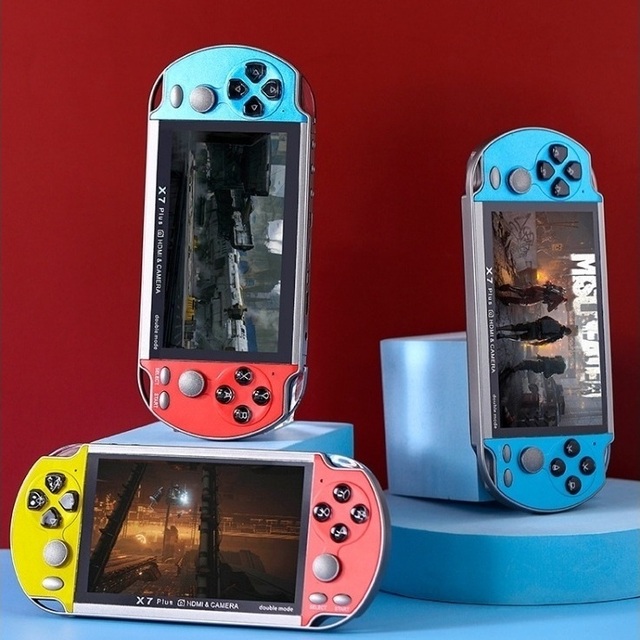 Kids Adult Toys 5.1Inch High Definition Large Screen X7 Plus Double Mode Classic Retro Handheld Video Game Console Players