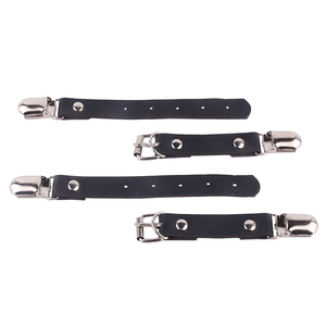 Dupla-Cabeçada Duckbill Couro Punk Sexy Coxa Ligas <span class=keywords><strong>Belt</strong></span> feminino com Clipes Novo Lançamento