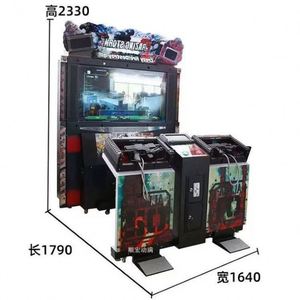 เครื่องเล่นเกมยิงปืนอาร์เคดแบบหยอดเหรียญขนาดใหญ่รุ่นใหม่สำหรับสองคน ใช้แบตเตอรี่แบบชาร์จได้ รับประกัน 1 ปี เหมาะสำหรับเล่นในร่ม - Product Image 2