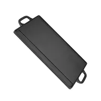 Plat de cuisson rectangulaire en fonte double face (cannelé et plat) pour grillades et cuisson, provenance Chine continentale