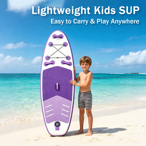 SUP <span class=keywords><strong>gonflable</strong></span> pour enfants de qualité supérieure, <span class=keywords><strong>violet</strong></span>, 228x76x15cm, planche à pagaie junior durable en Drop Stitch de 6 pouces, vente en gros, usine OEM, BSCI - Product Image 2