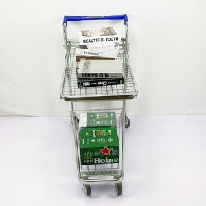 Bán buôn đôi lớp không gỉ kho sử dụng siêu thị mua sắm xe đẩy trong cửa hàng Tay xe tải - Product Image 3