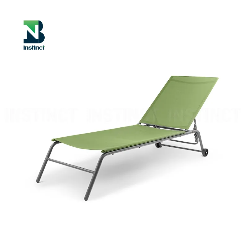 INSTNCT yeni moda açık daybed plaj mobilyaları Taupe ticari şezlong plaj şezlong açık şezlong