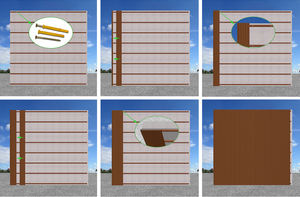 Panneau mural WPC de co-extrusion extérieur de haute qualité 219*26mm, revêtement extérieur creux, villa/salle de bain/entrepôt/salle de sport, utilisation imperméable - Product Image 6