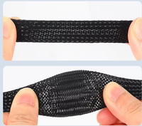 Manchons tressés de gestion des câbles personnalisés pour appareils audio Manchons de métier à tisser de protection pour animaux de compagnie noirs