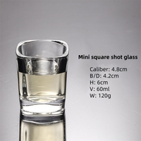 Verre à liqueur rond avec logo personnalisé YAFU verres à liqueur à whisky à base lourde