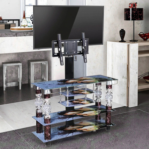 Meuble TV Design Unique à paroi coulissante <span class=keywords><strong>nb</strong></span> lcd led tv support rotatif verre hauteur réglable meuble TV - Product Image 5