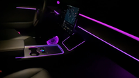Lampe d'ambiance intérieure multicolore pour voiture, type laser RGB, gravure symphonique, compatible Tesla Model 3 Model Y 2021-2022