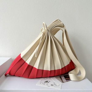 Bolso de Hombro Tejido Colorido de Nuevo Diseño, Bolso de Mano Plegable Portátil para Mujer, Fácil de Llevar, Bolso de Compras - Product Image 4