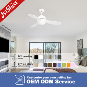 1stshine พัดลมเพดานอินเวอร์เตอร์ไม้แฟนซีใบพัด40นิ้วรีโมทไฟ LED สีขาวพัดลมติดเพดานแอปอัจฉริยะ - Product Image 4