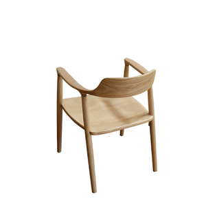 Chaise de salle à manger et fauteuil de loisirs en bois massif Hiroshima, design japonais moderne, pour appartement et usage commercial - Product Image 4
