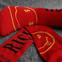 Chaussettes brillantes en coton personnalisées avec logo réfléchissant, populaires et best-sellers, pour hommes et femmes