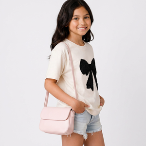 T-shirt confortable avec grand nœud en dentelle brodé noir, col rond, haut décontracté pour enfants, nouvelle édition - Product Image 1