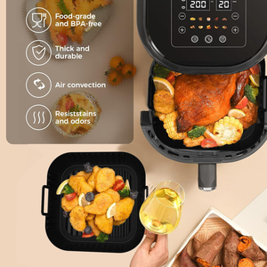 Nuevo artículo para freidoras de aire <span class=keywords><strong>Tefal</strong></span> COSORI 5-62L: Bandeja cuadrada de silicona para hornear - Product Image 4