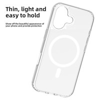 Coque de téléphone transparente magnétique pour 17 Pro Plus, cadre en TPU détachable et remplaçable, protection intégrale antichoc