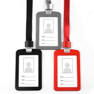 <span class=keywords><strong>Porte</strong></span>-<span class=keywords><strong>badge</strong></span> avec lanière avec logo <span class=keywords><strong>Porte</strong></span>-<span class=keywords><strong>badge</strong></span> de carte d'identité en silicone personnalisé Lanière de mode avec <span class=keywords><strong>porte</strong></span>-carte d'identité - Product Image 1