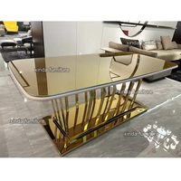 Table à manger en marbre de luxe au design moderne, 8 ou 10 places, 2 m ou 2,4 cm