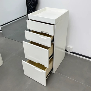 Armoire à outils en bois massif laqué avec tiroirs, simple ou double face, rangement <span class=keywords><strong>de</strong></span> salon, couleurs personnalisées, pour barbier - Product Image 3