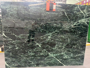 Dalle de marbre vert noir <span class=keywords><strong>exotique</strong></span> avec veines blanches, polie, type Verde Alpi, pour revêtement mural, comptoirs et tables à manger - Product Image 6