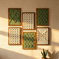 Tapisserie murale bohème à motifs géométriques tissée à la main pour salon, pièce de décoration minimaliste, table de style nordique