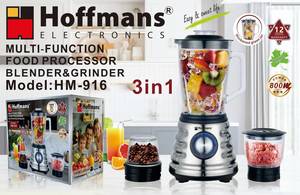 Mixeur <span class=keywords><strong>ménager</strong></span> Hoffmans 3 en 1, 800W, commande à bouton multi-vitesses, pot en verre épais, <span class=keywords><strong>robot</strong></span> culinaire électrique pour tomates, poivrons, 220V - Product Image 3