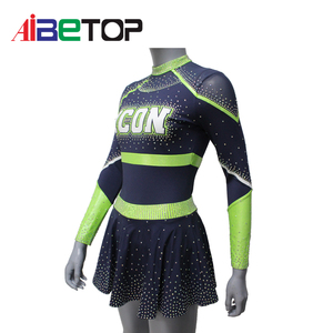 Uniforme de cheerleading <span class=keywords><strong>bleu</strong></span> marine personnalisé OEM pour filles, design de costumes de danse <span class=keywords><strong>bleu</strong></span> marine pour les spectacles - Product Image 5