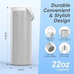 Enfriador de Leche Materna Portátil, Enfriamiento Extendido de 36 Horas, Botella Térmica de Acero Inoxidable 360 para Viajes y Trabajo, con 2 Biberones Libres de BPA - Product Image 1