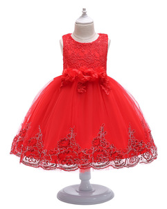 Stile europeo ragazza abito da <span class=keywords><strong>sposa</strong></span> per i bambini bella festa di compleanno senza maniche Tutu abiti per bambini 2-10 anni - Product Image 3
