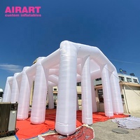 Tente de discothèque gonflable noire personnalisée, maison de fête gonflable portable pour événements
